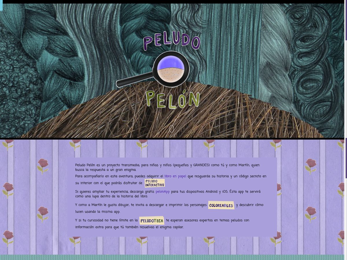 Diseño y desarrollo del sitio web y libro multimedia interactivo. — Peludo Pelón, Diseño Web