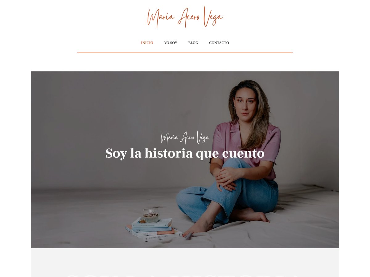 Diseño y desarrollo de sitio web de marca personal. — María Acero Vega, Diseño Web