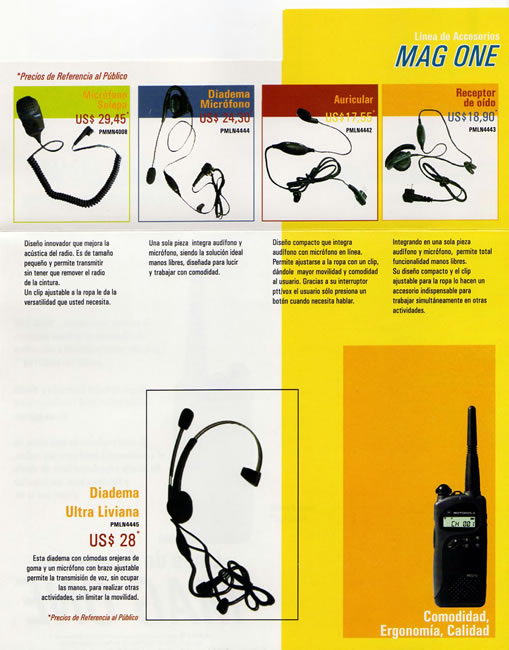 Diseño de material promocional para línea de radios. — Motorola, Diseño Gráfico
