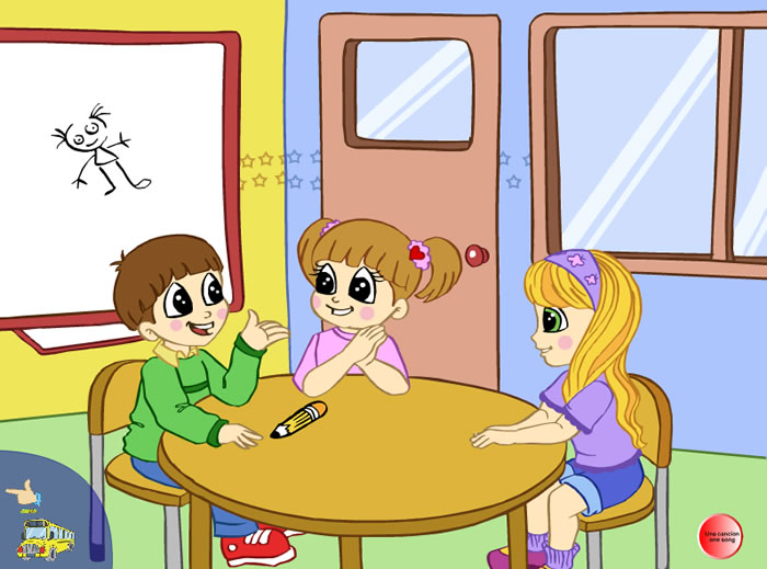 Personajes y ambientación para material educativo. — English for Us Kids, Ilustración