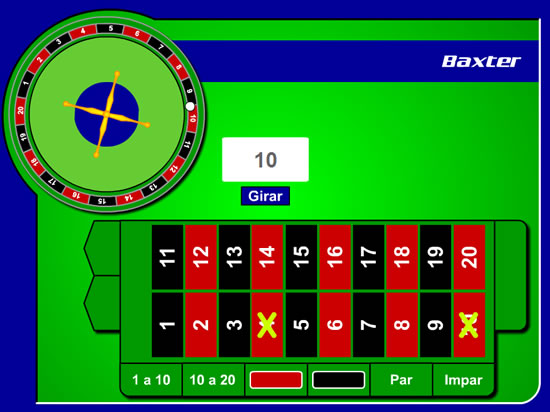 Juego de ruleta interactivo para capacitación. — Laboratorios Baxter, Multimedia
